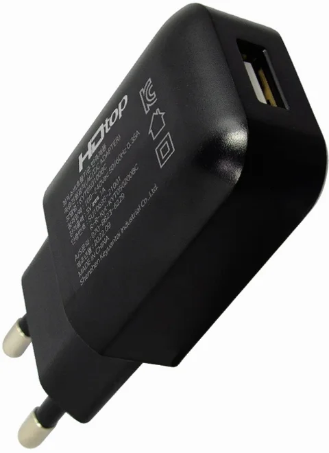 에이치디탑 USB 1포트 DC 5V 1A 저속 충전기 블랙 HT-AD03B