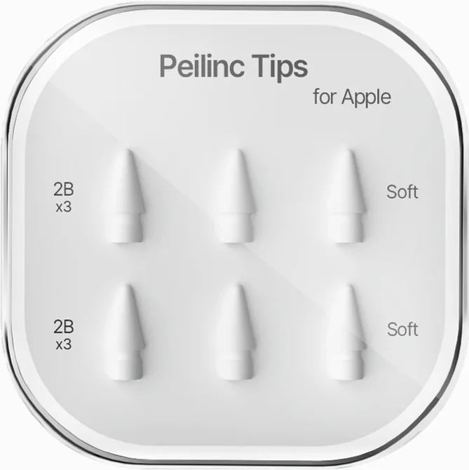 Peilinc 애플펜슬 1 / 2 / 3 세대 호환 펜촉 2B 6p