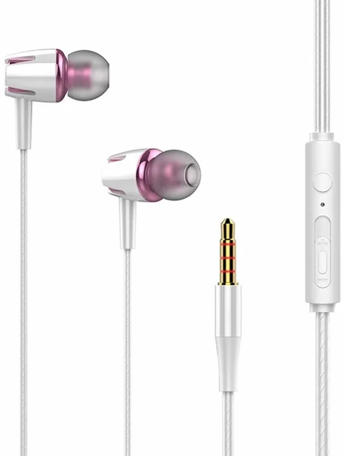 ZNS-B9 화이트핑크 / 인 이어 헤드폰 3.5MM 커널형 이어폰 ~