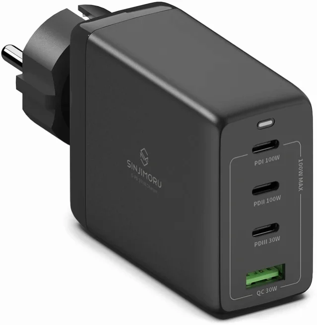 신지모루 오피디 100W GaN PD 접지 멀티 4포트 PPS C타입 초고속 충전기