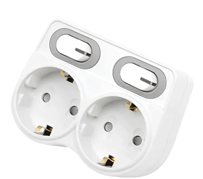 에코파워탭 국내 제조 LED 절전형 L자형 멀티탭 2구 EPM-402L