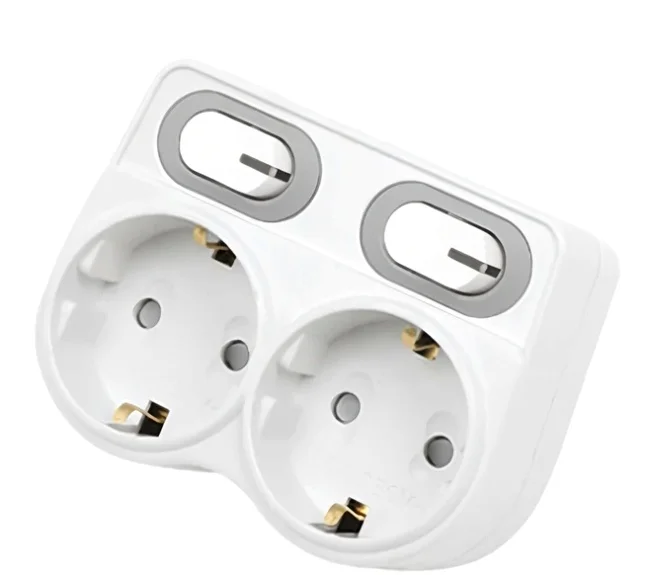 에코파워탭 국내 제조 LED 절전형 L자형 멀티탭 2구 EPM-402L