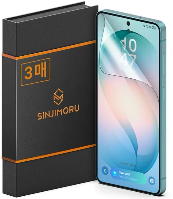 신지모루 하이브리드 쉴드 자가복원 TPU EPU 코팅 휴대폰 액정보호필름 세트