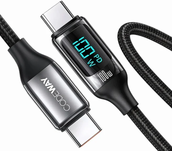 코드웨이 디스플레이 PD 100W C타입-C타입 초 고속충전 케이블