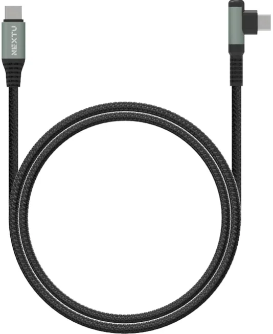 넥스트유 USB C타입-C타입 90도 꺾임형 초고속 충전케이블 NEXT-CCEL7126-100W