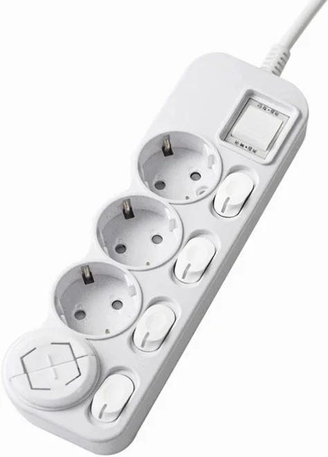 에코파워탭 국내 제조 LED 개별 과부하차단 멀티탭 4구 EPM-L304SS + 안전커버