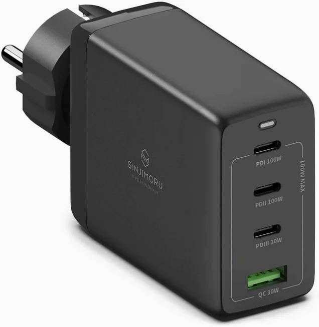 신지모루 오피디 100W GaN PD 접지 멀티 4포트 PPS C타입 초고속 충전기